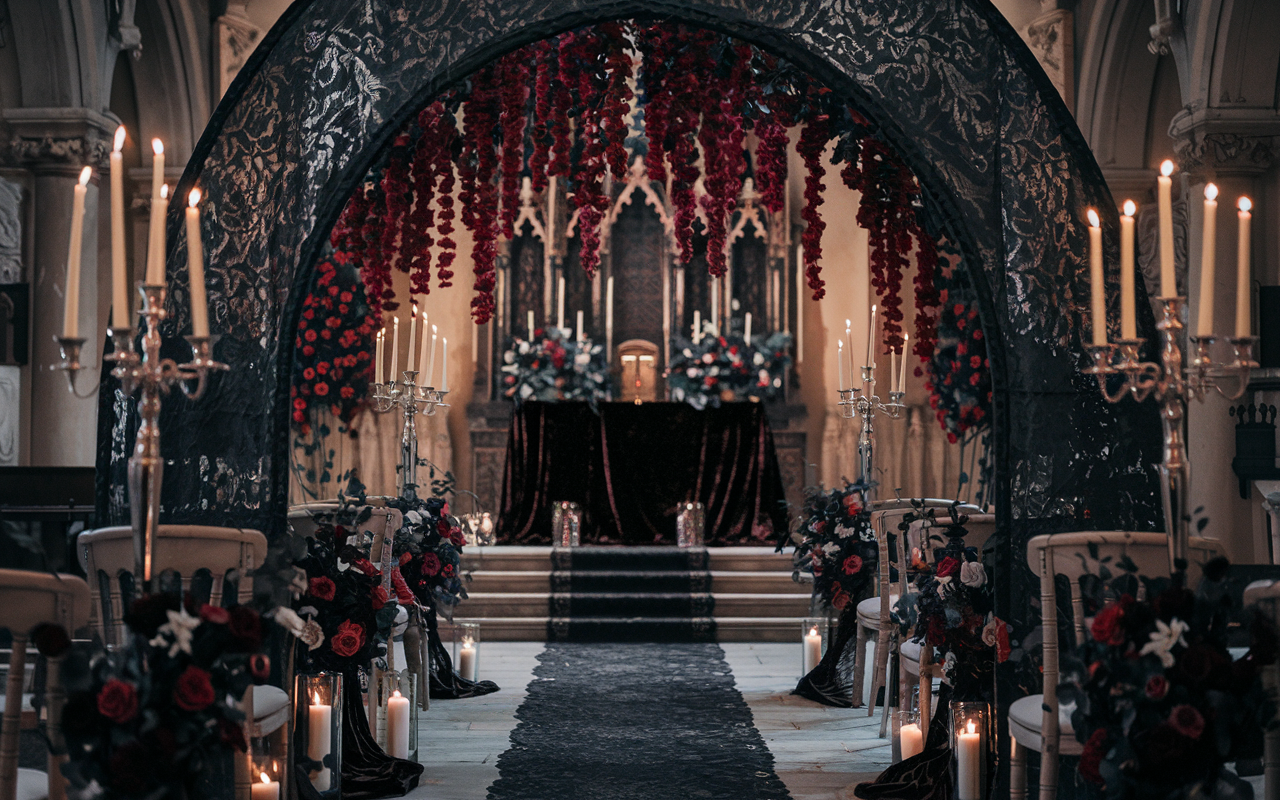 Dark Gothic Romance Wedding Ceremony