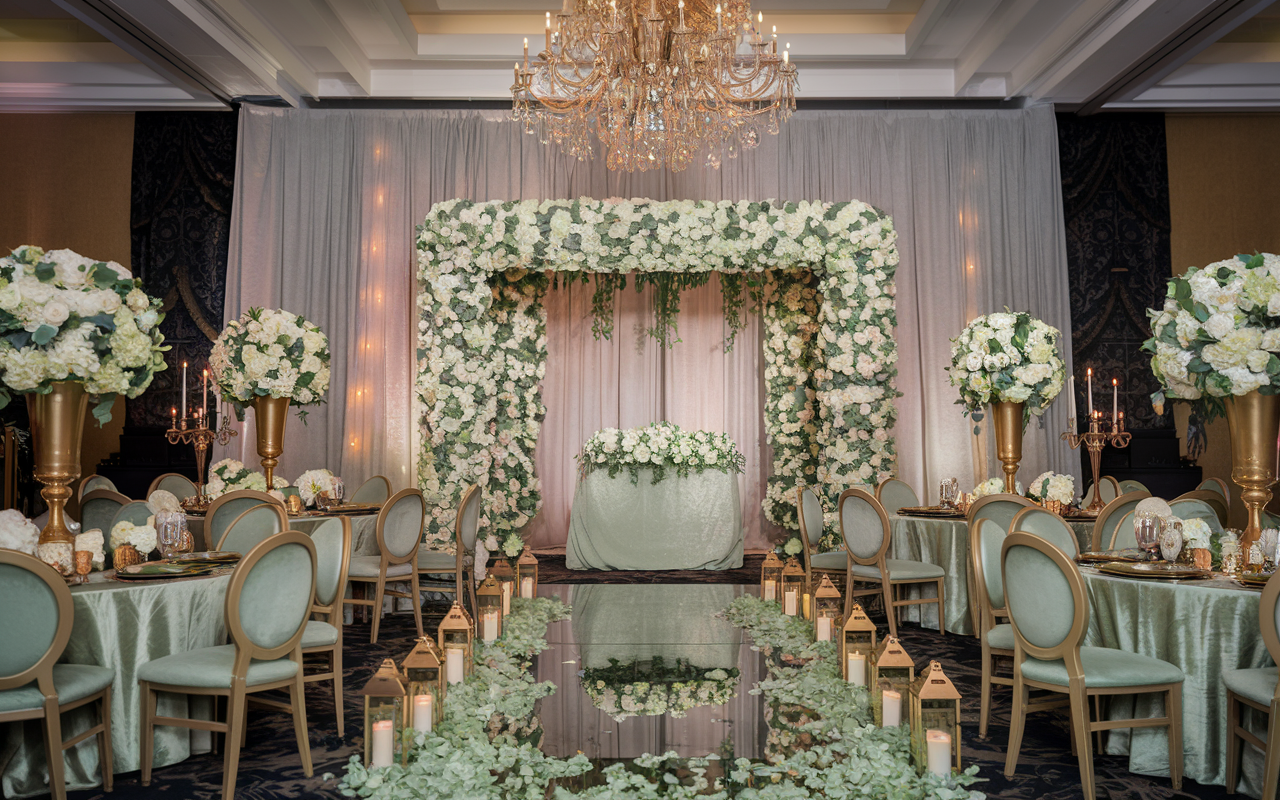 Golden & Green Ballroom Bliss