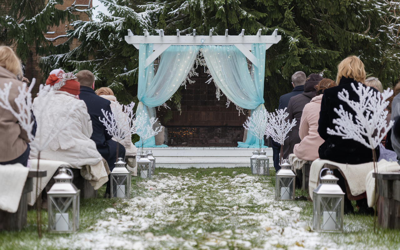 Winter Wonderland Wedding Aisle
