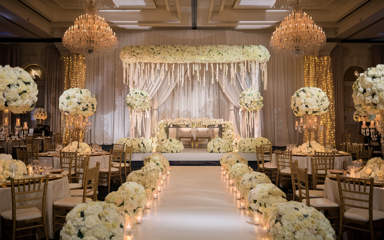 Golden Reverie Fairytale Wedding in White & Gold