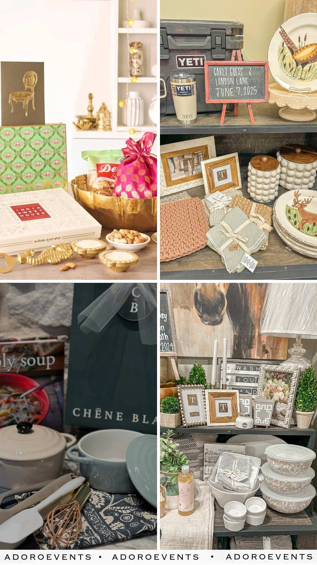 Collage of Wedding Registry Ideas