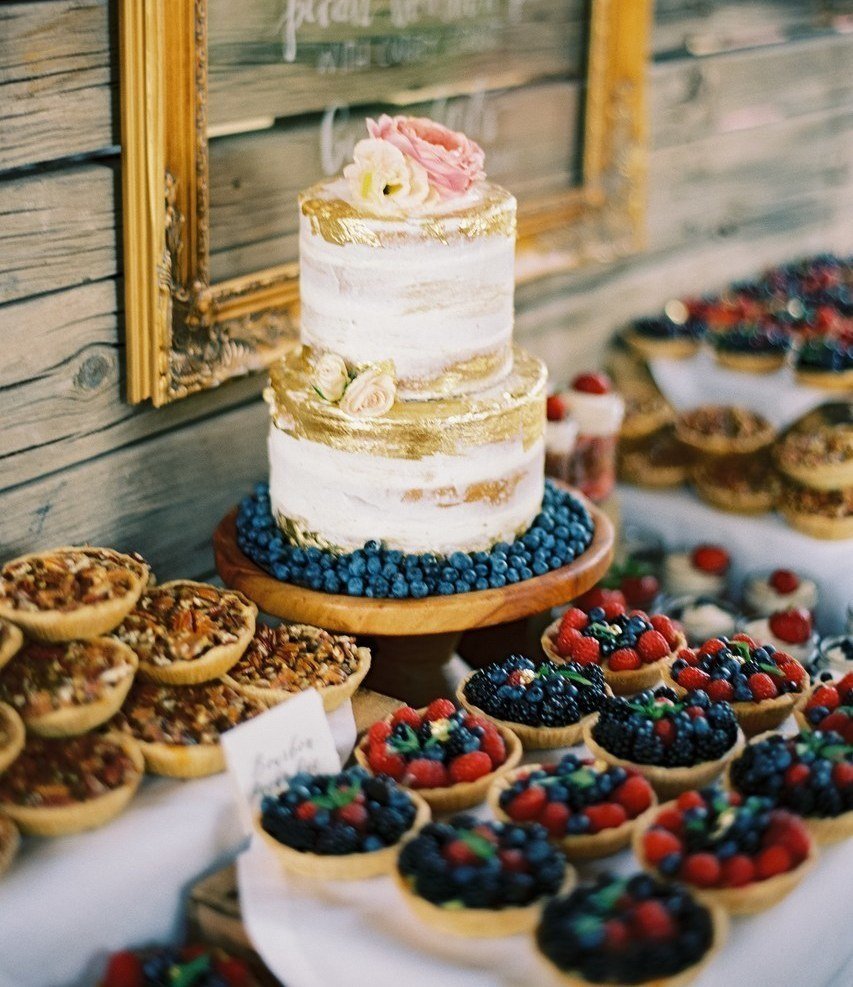Berry Tart & Gold Cake 