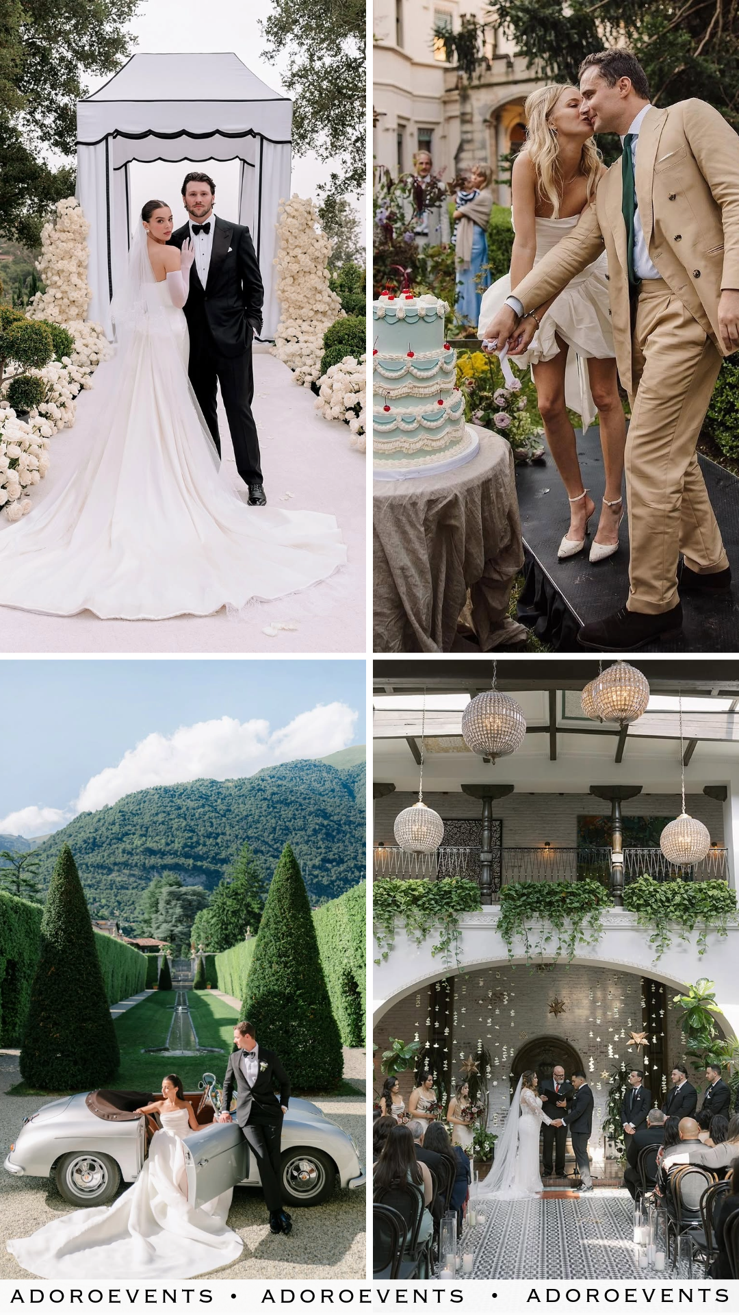 Collage of  1920s Wedding Theme Ideas