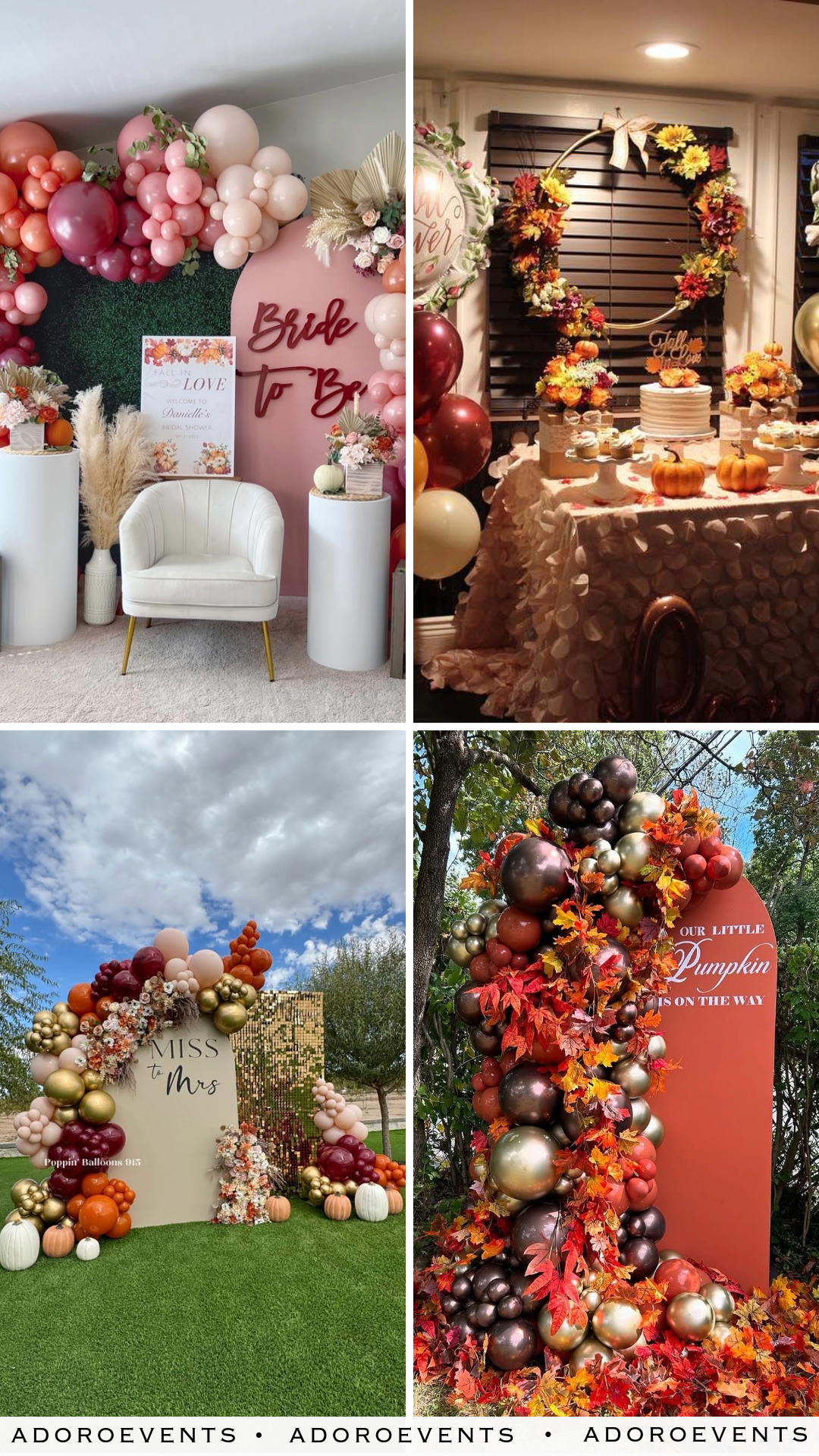 Collage of Fall Bridal Shower