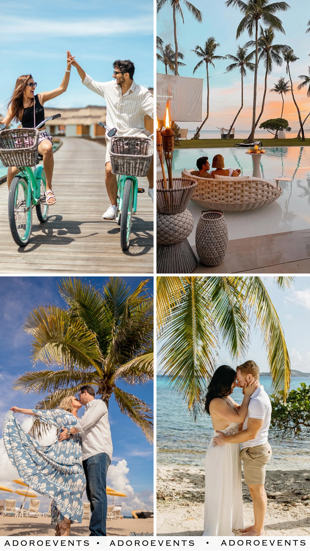 Collage of  Honeymoon Photo Shoot Ideas