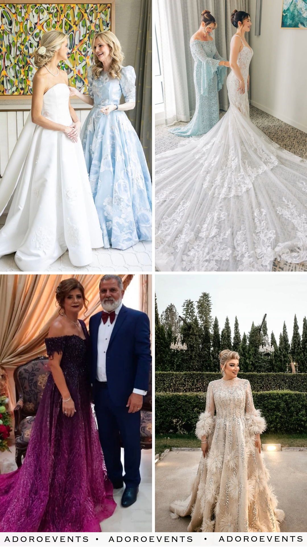 Collage of  Long Dress fro the Bridal Mother Ideas