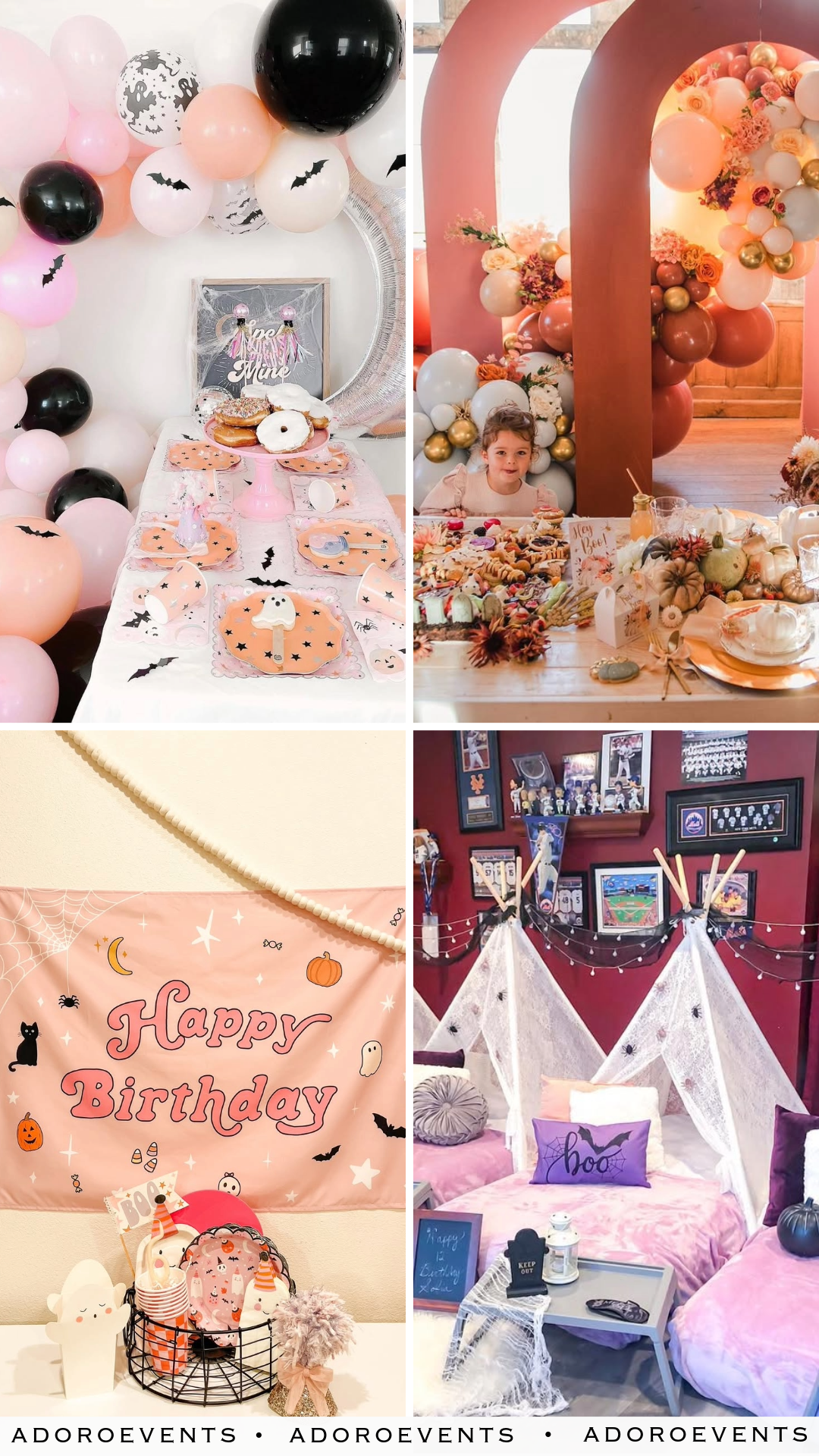 Collage of October Birthday Theme Ideas