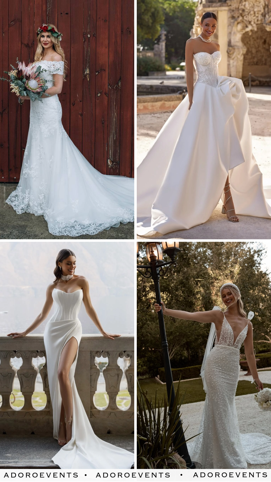 Collage of Thanksgiving Wedding Dresses Ideas