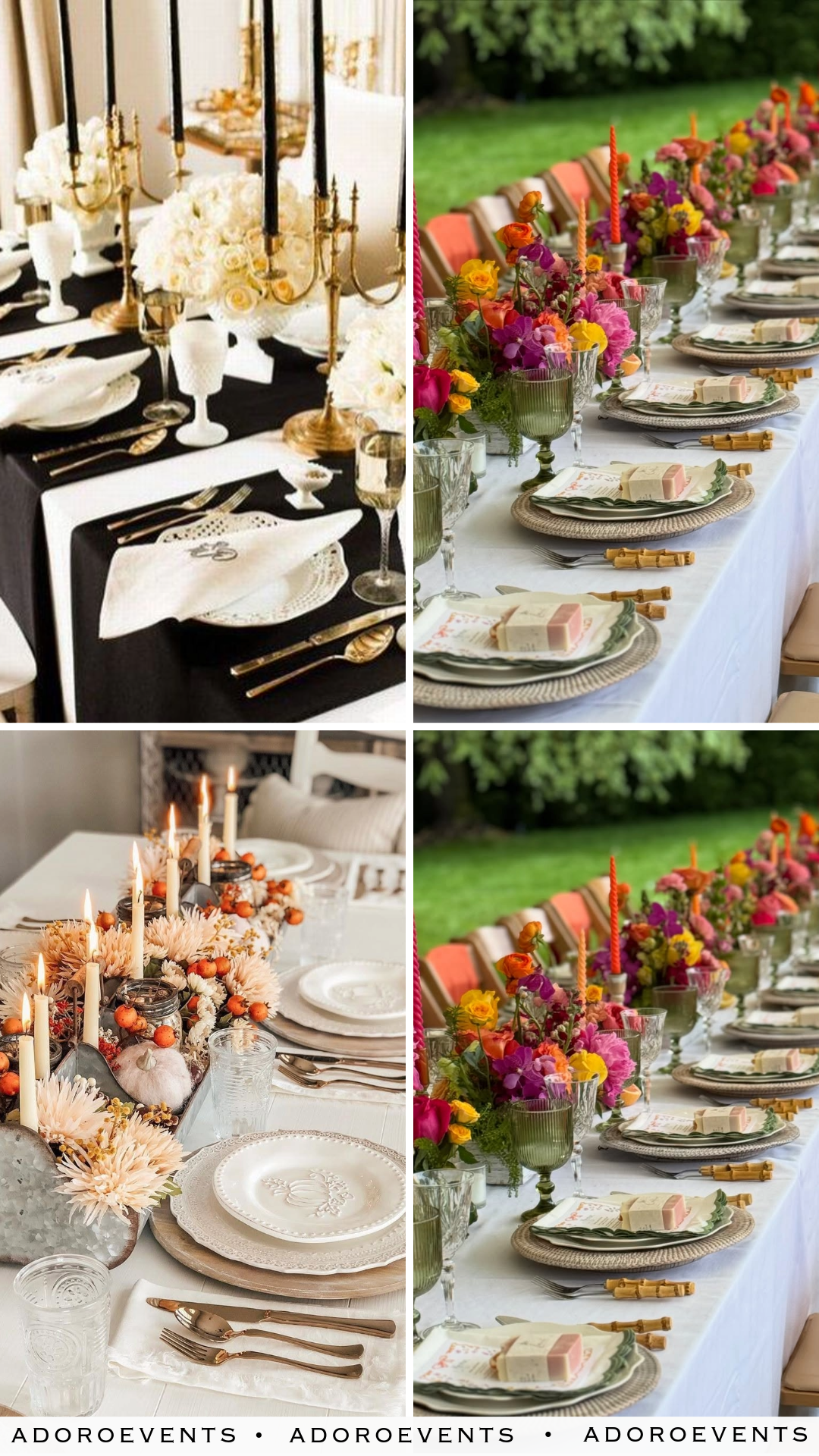 Thanksgiving Wedding Table Setting Decor Ideas