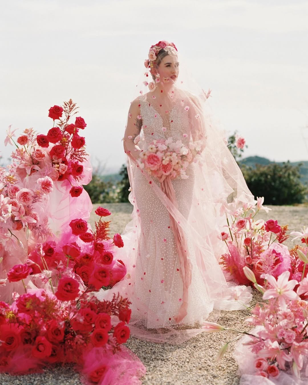 Dreamy Pink Veil