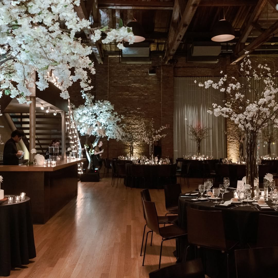 Industrial Glow with Blossoms 