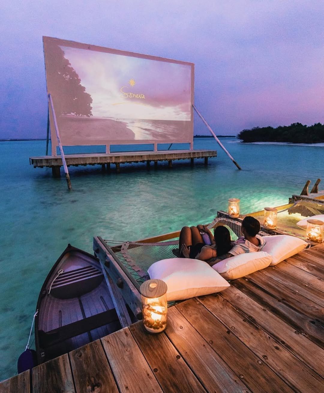 Oceanfront Movie Night