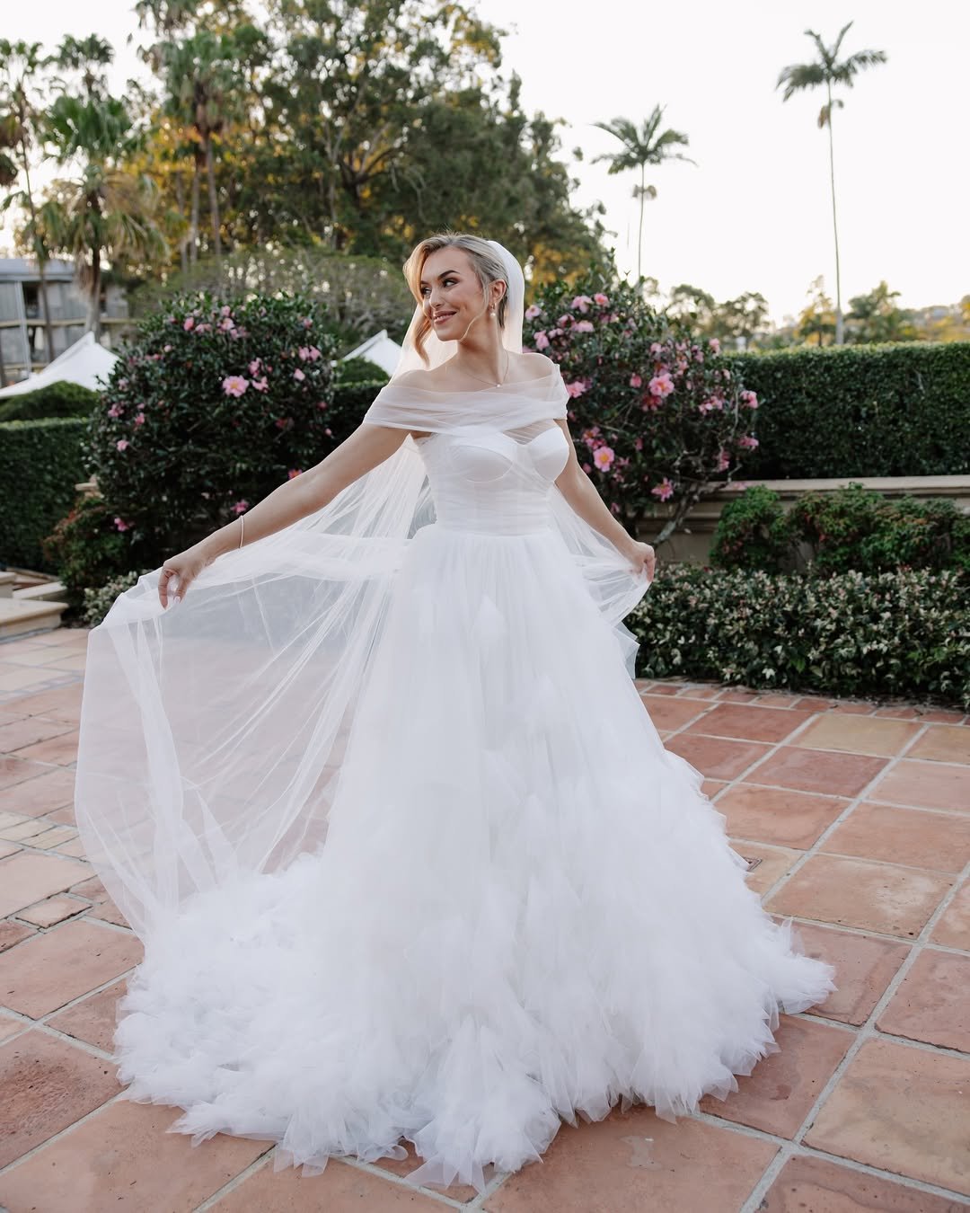 Off-Shoulder Tulle Whispers 