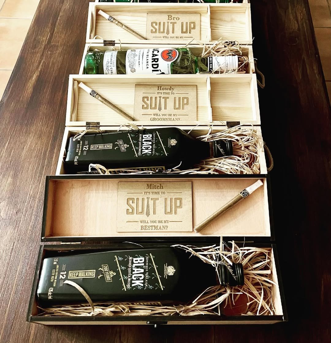 Wooden “Suit Up” Boxes
