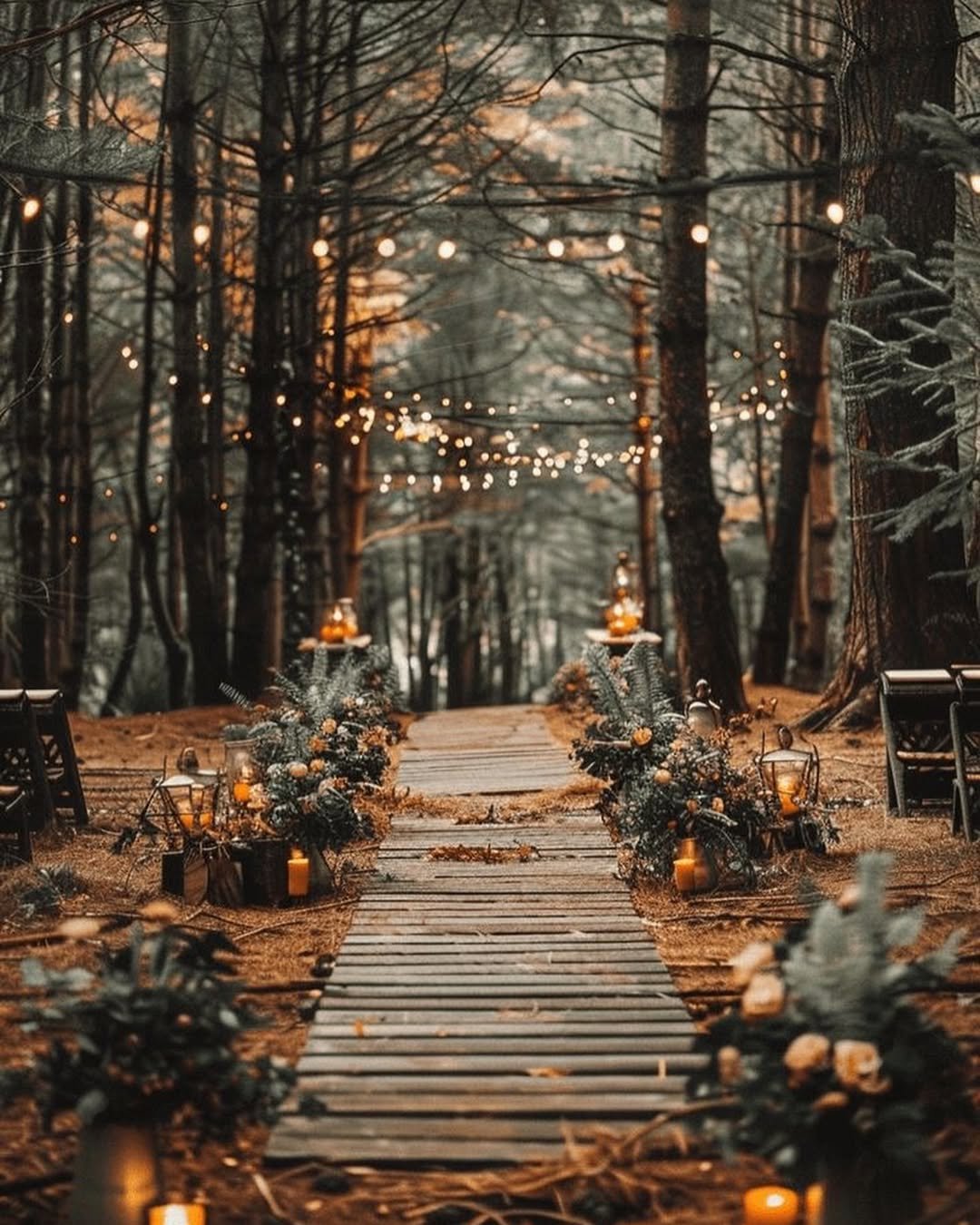Woodland Aisle of Lights