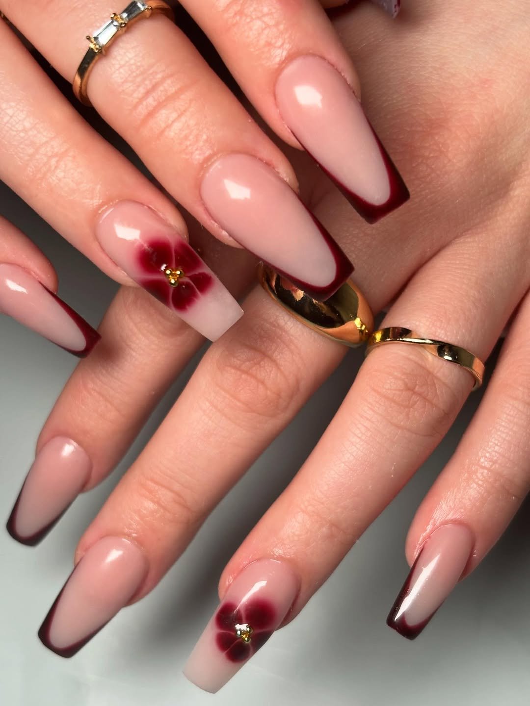 Burgundy Bloom French