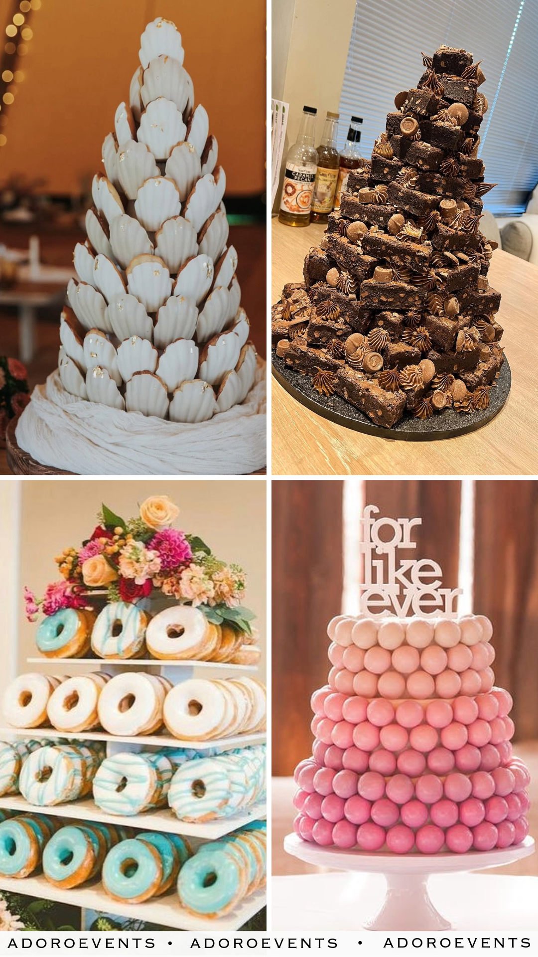 Collage of  Wedding Alternative Cake Ideas