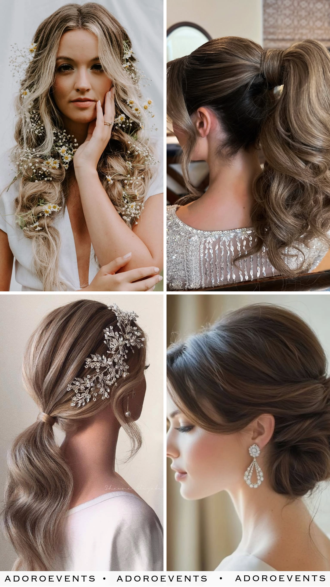 Collage of Wedding Hairstyle for Long Hair