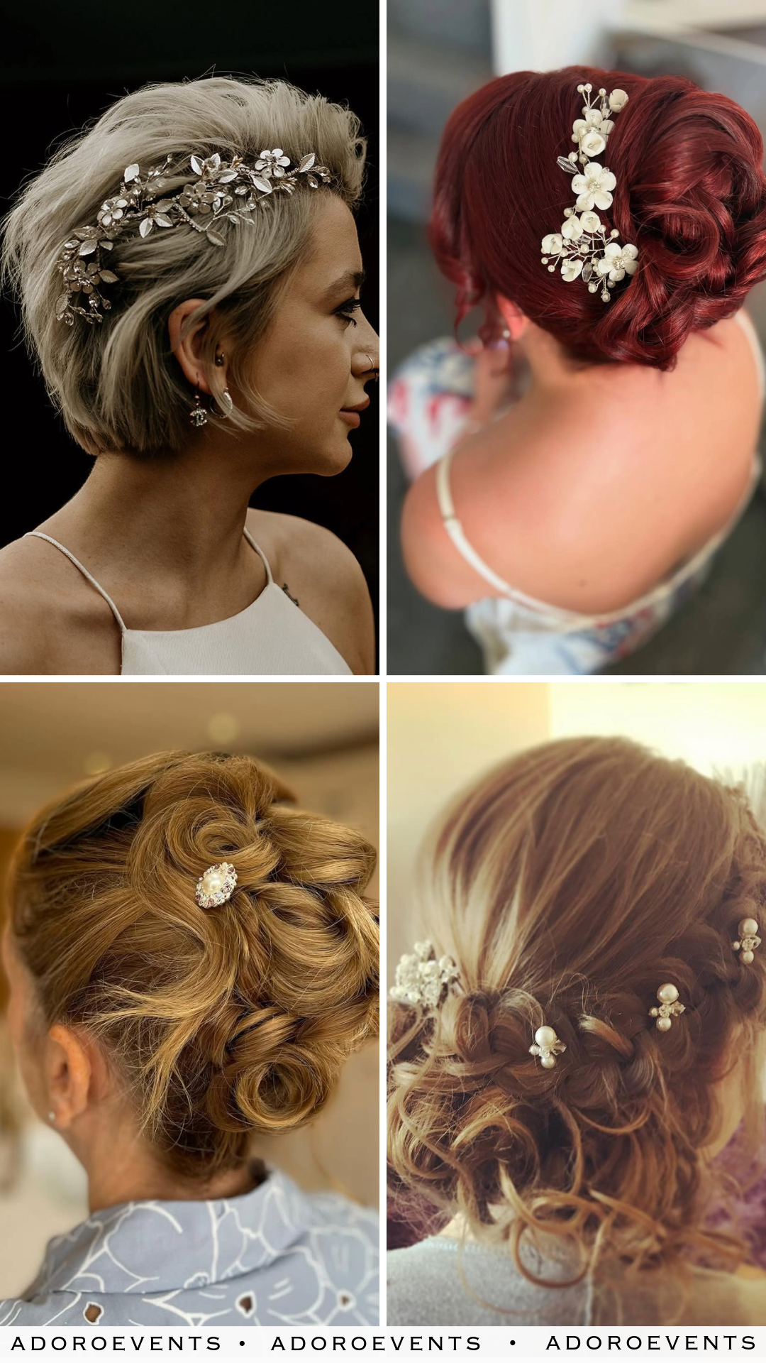 Collage of Wedding Pin Up Hairstyle Ideas