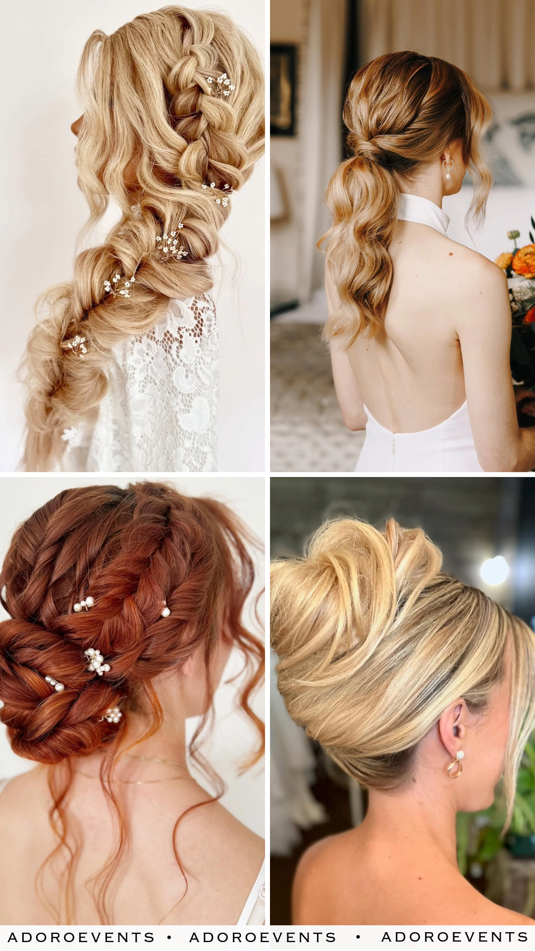 Collage of Wedding Trend Hairstyle Ideas