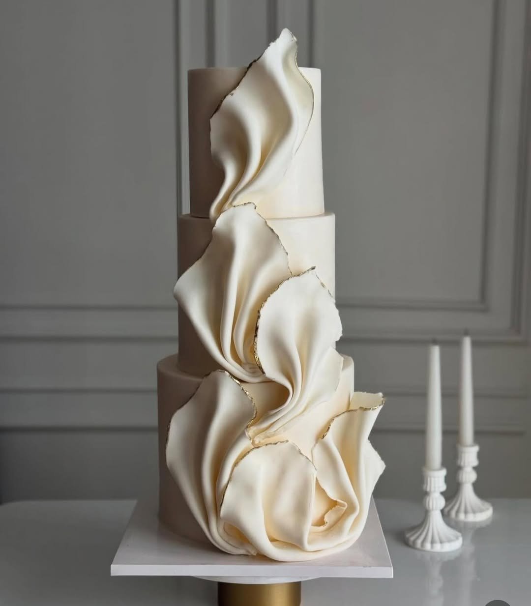 Draped Ivory Ruffles 