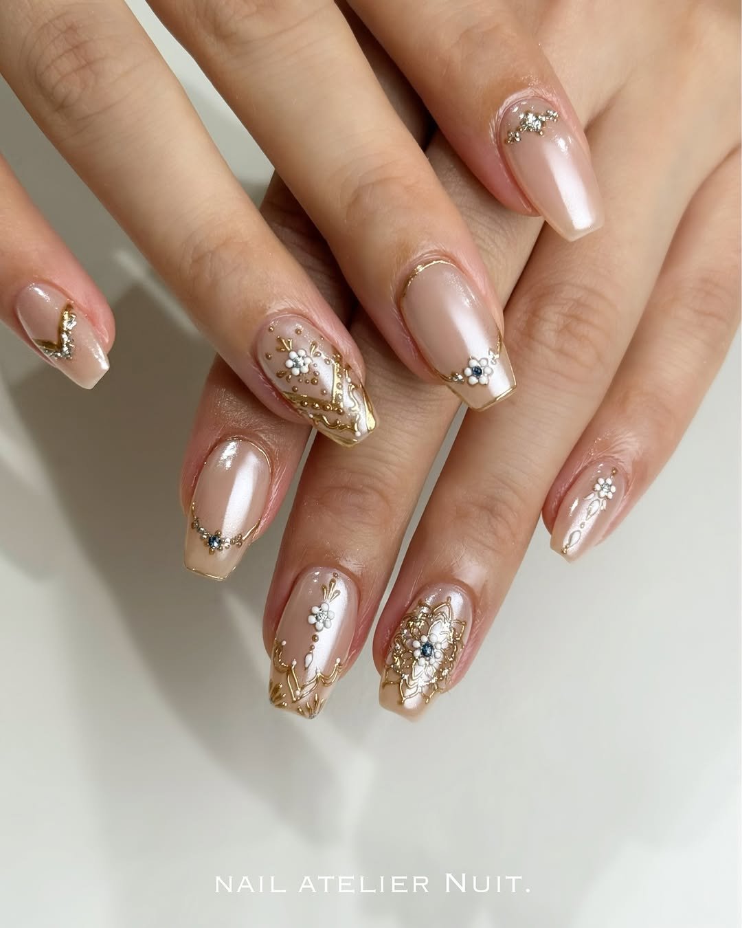  Embroidered Gold Symphony