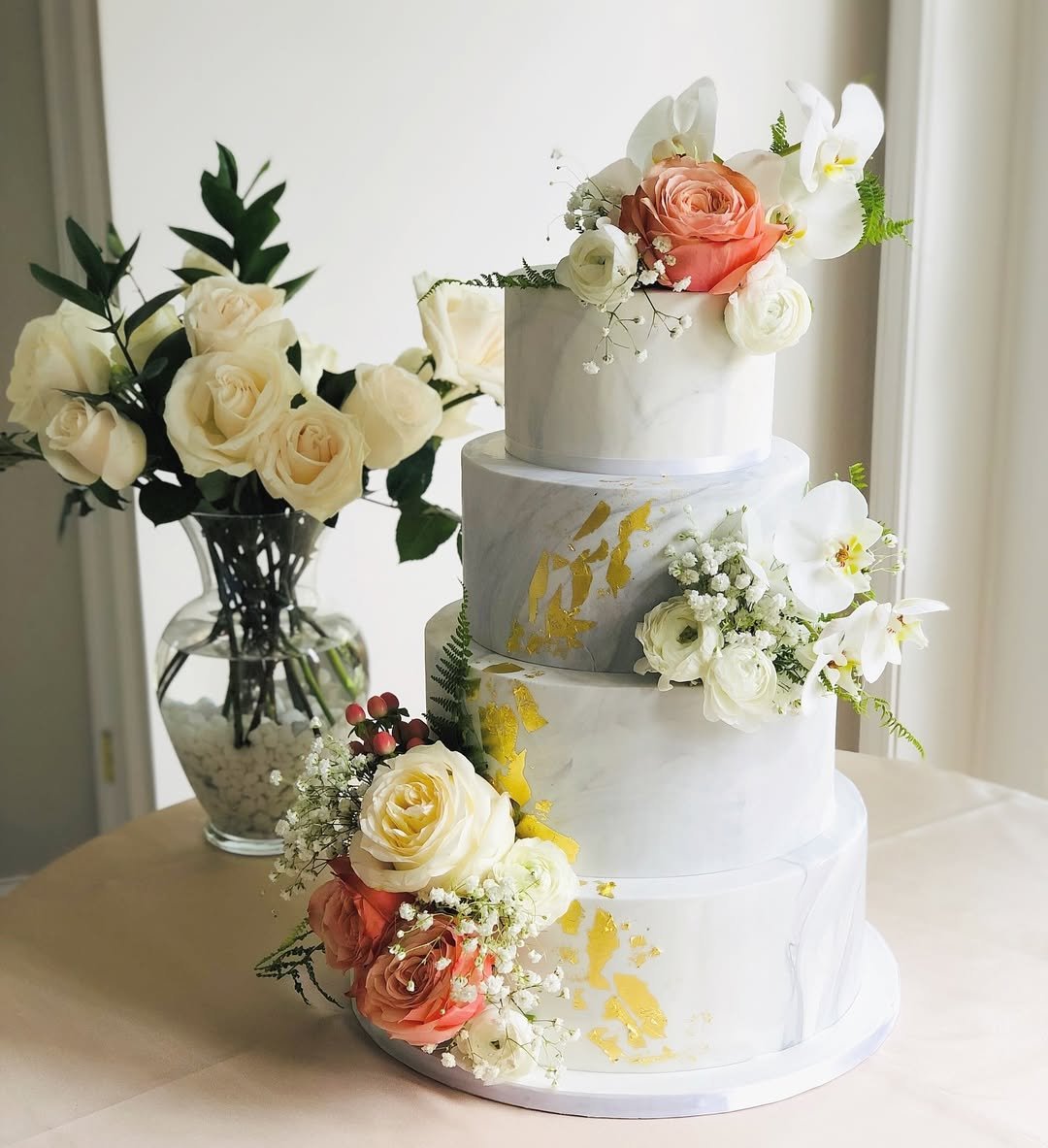  Floral Marble Delight