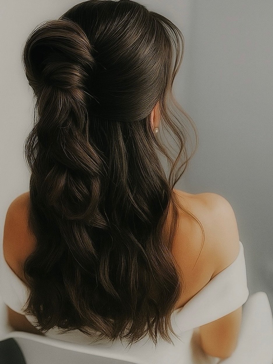 Modern Half-Up Brilliance