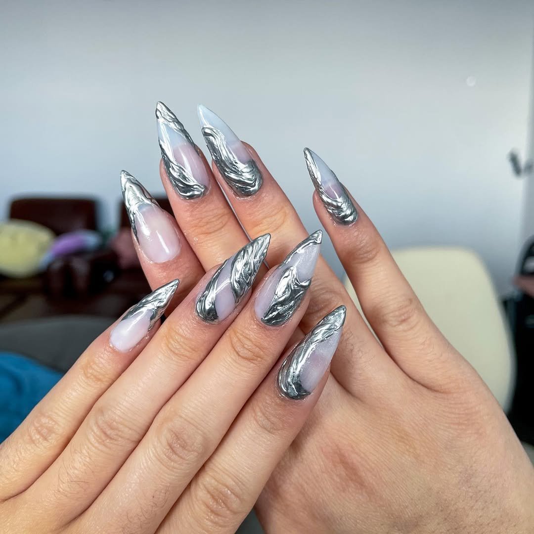 Sculpted Chrome Flame