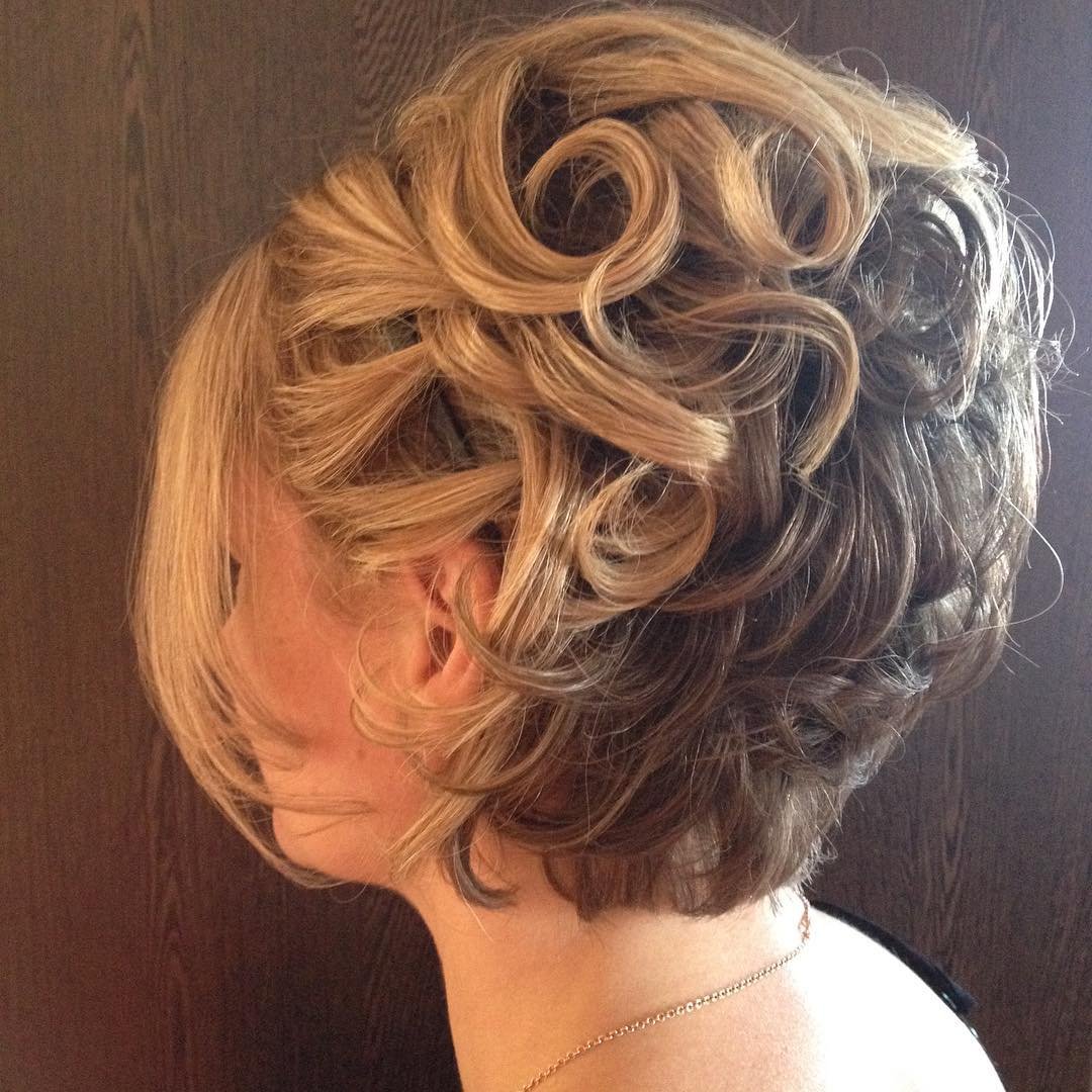Sculpted Curly Updo