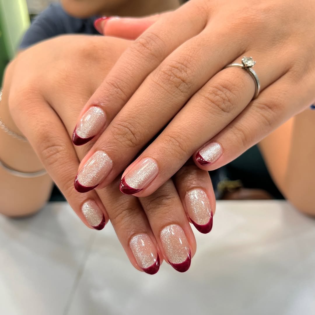 Sparkling Garnet Tips