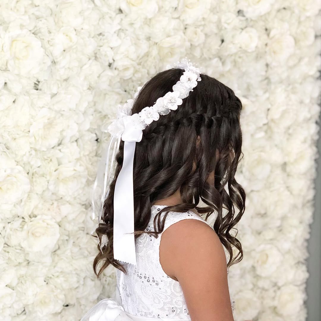 Sweet Baby’s Breath Half-Up 