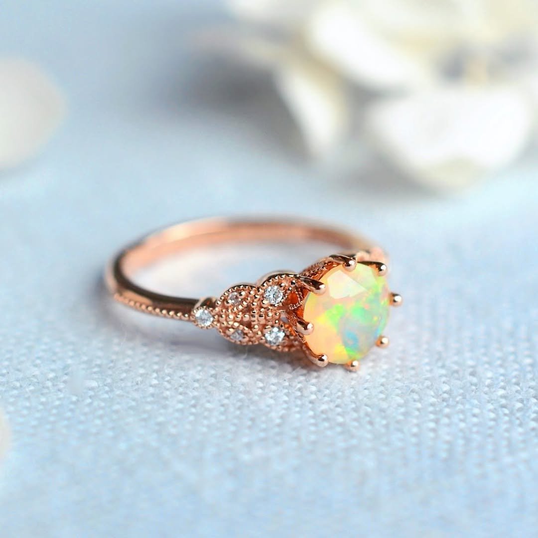 Vintage Fire Opal Elegance