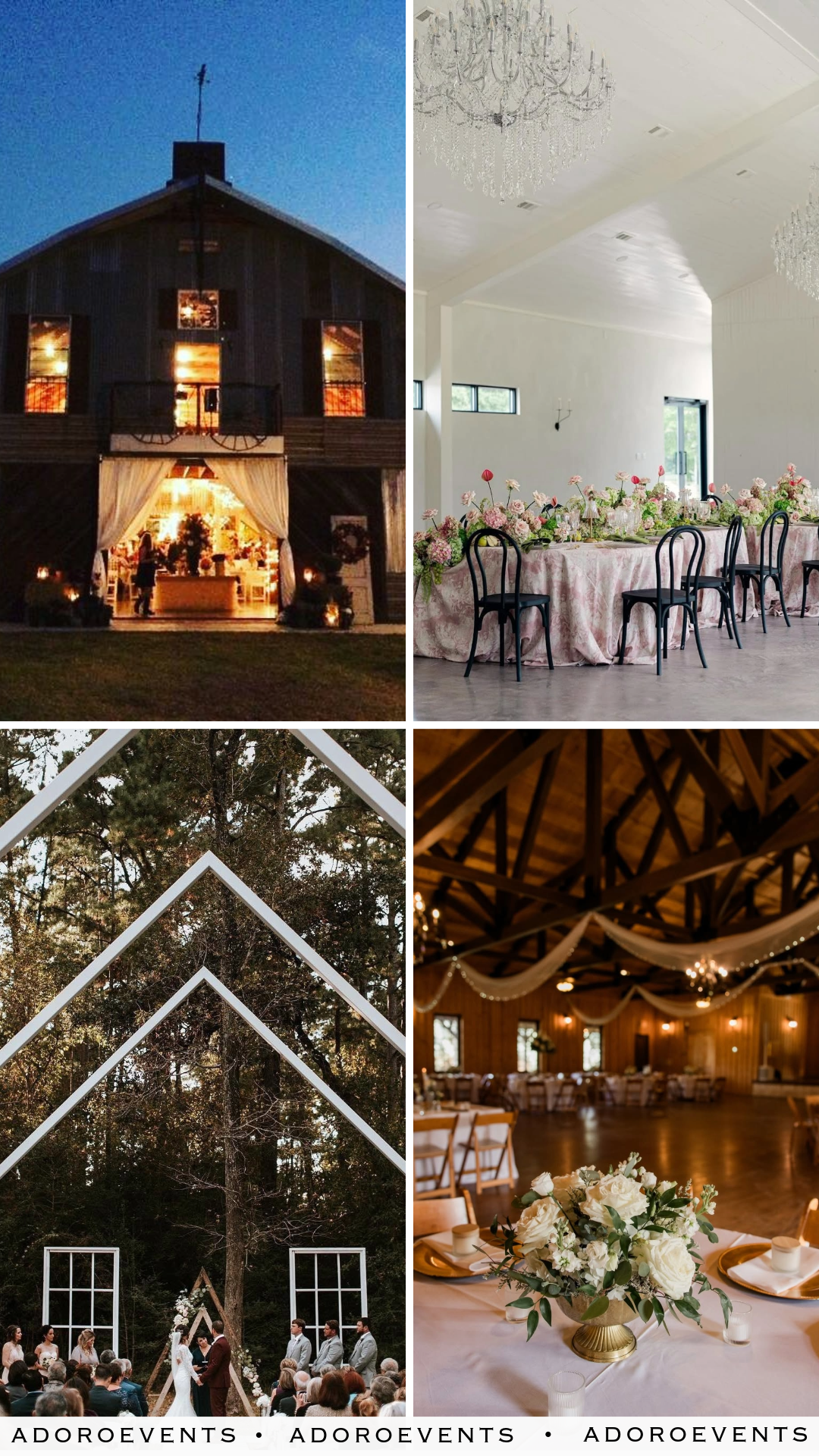Collage of Best Wedding Venues in Texas