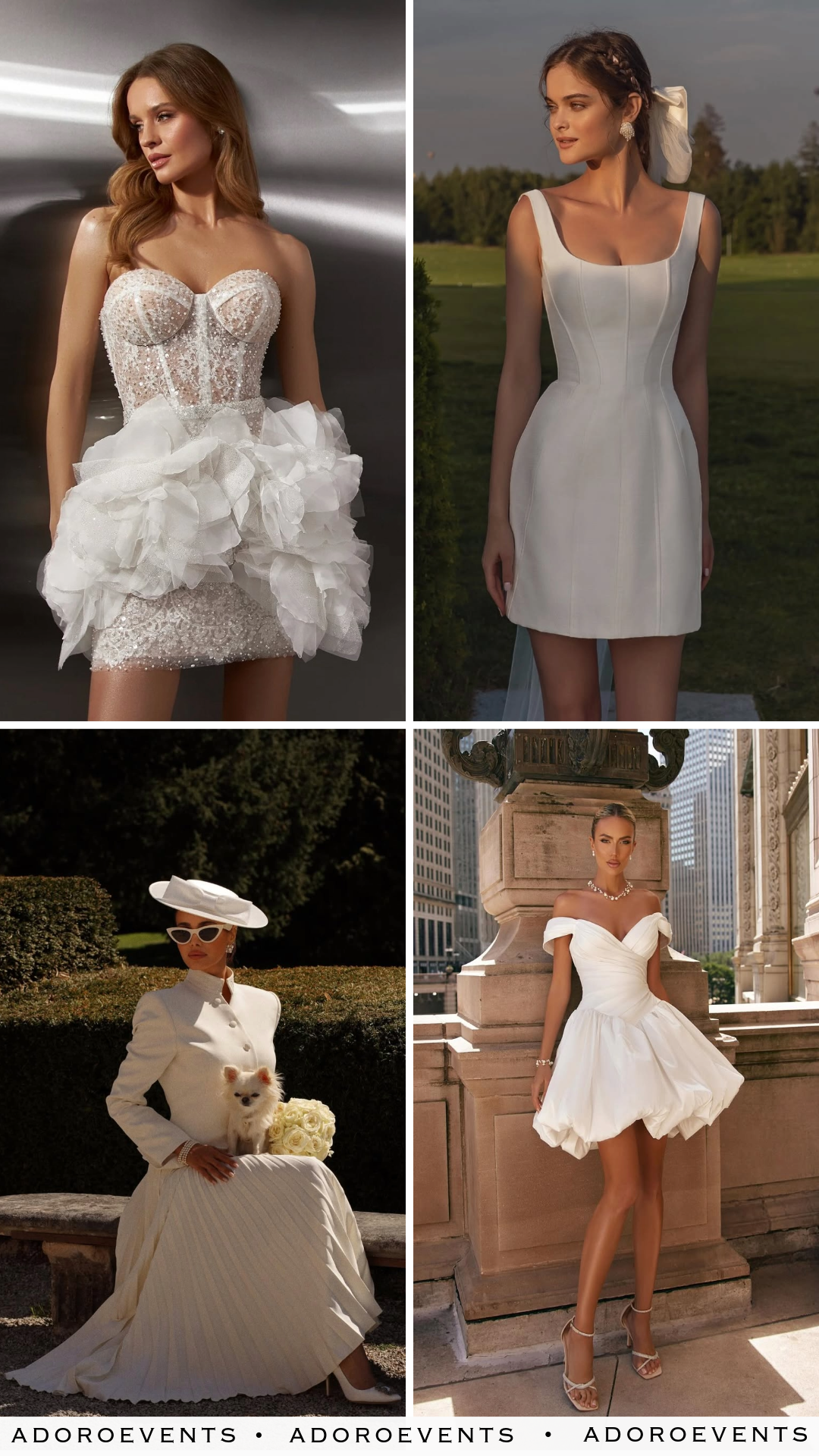 Collage of Courtside Wedding Dresses Ideas
